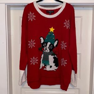 Christmas Sweater Frenchie Dog by 33 Degrees. Size XXL